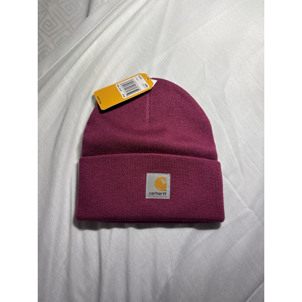 Carhartt Youth Knit Beanie Festival Fuchsia Purple Winter Hat AH8990 NWT - Picture 1 of 4